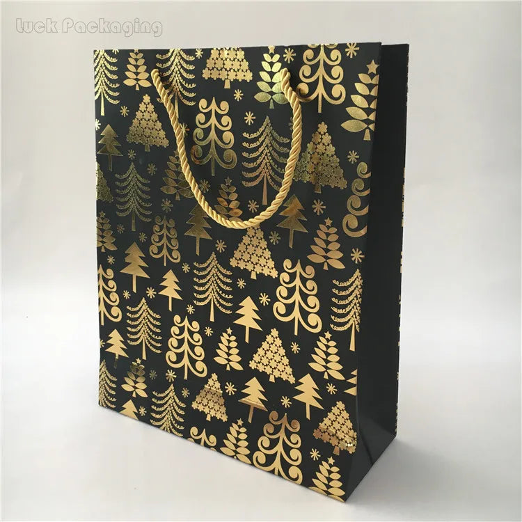 Custom Eco-friendly Luxury Sublimation Stand up Shopping Packaging Gift Party pink Paper Bag with logo