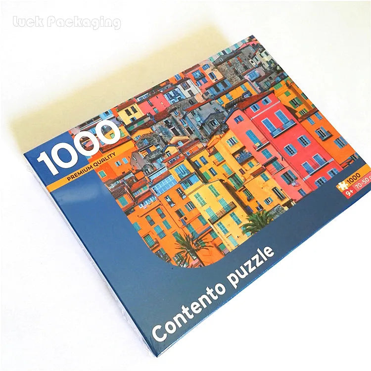 Dongguan Supplier Customized 1000 Pieces Jigsaw Puzzles Scenery City Picture Printing Cardboard Die Cutting Game for Paper