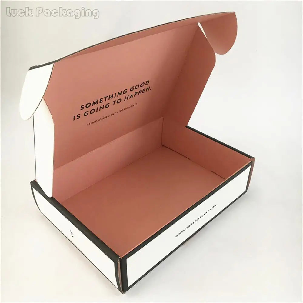 White logo Printed extra Large Rectangle Flat Heavy Duty Reusable Mailer Box Packaging Gift Shipping Box Hard