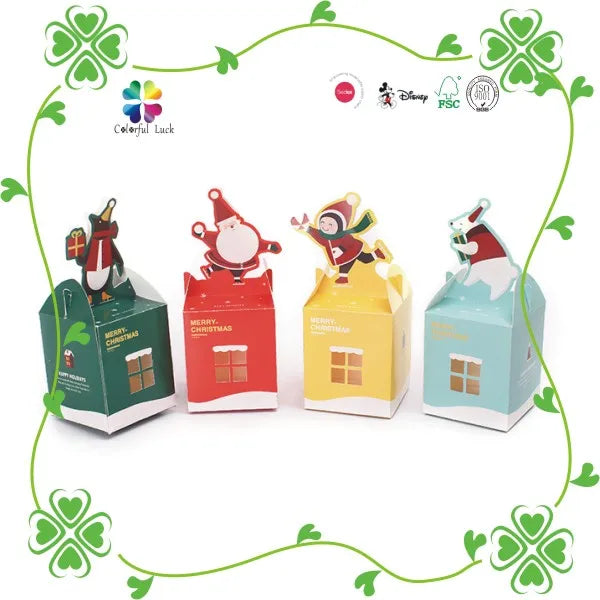 Custom Cake Paper Box Wholesale Christmas Cookie Moon Wedding Birthday Party Gift Cup Cake Box With Handle Cake Packaging