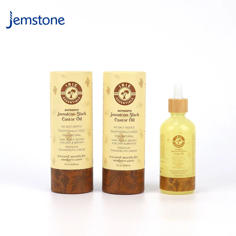 Custom Eco Perfume Essential Oil Bottle Paper Cylinder Packaging Cosmetic Skincare Kraft Cardboard Paper Tube Packaging