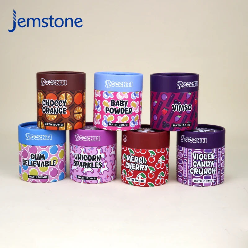 Custom Print Logo  Food Grade Cylinder Canister Paper Tube Round Kraft Cardboard Tube Box Packaging