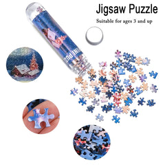 Custom 100pcs 150pcs 234pcs Personalized Jigsaw Puzzle Box Game Test Tube Packaging Educational Toys Mini Puzzle