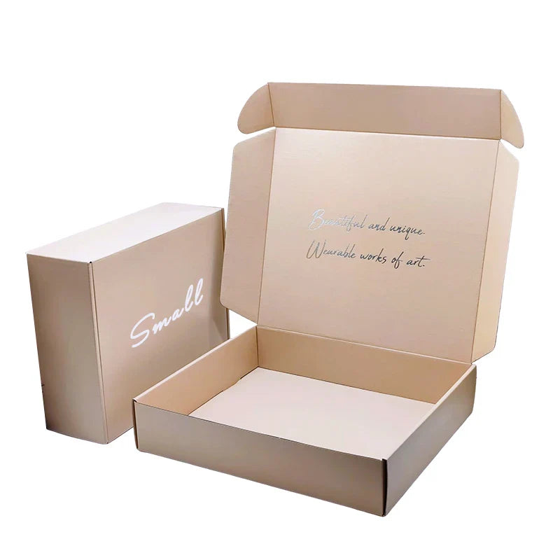 Custom Clothing Cajas Packaging Beige Boxes Design Paper Custom Clothes Hair Mailer Craft Paper Boxes With Logo Packaging