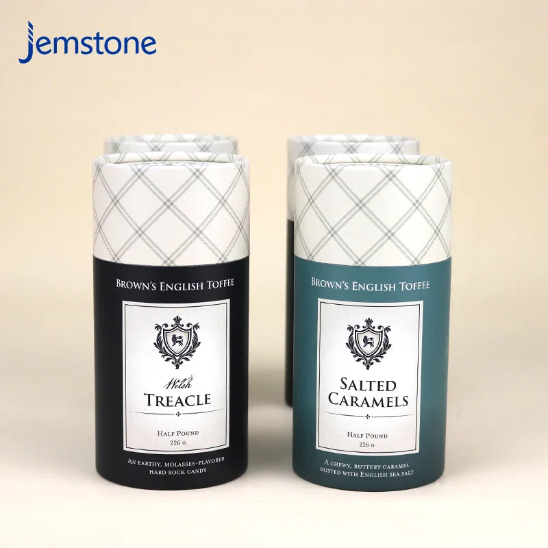 Eco Friendly Custom Print Logo Food Grade Tea Coffee Tube Spice Packaging Powder Cylinder Paper Tube Packaging