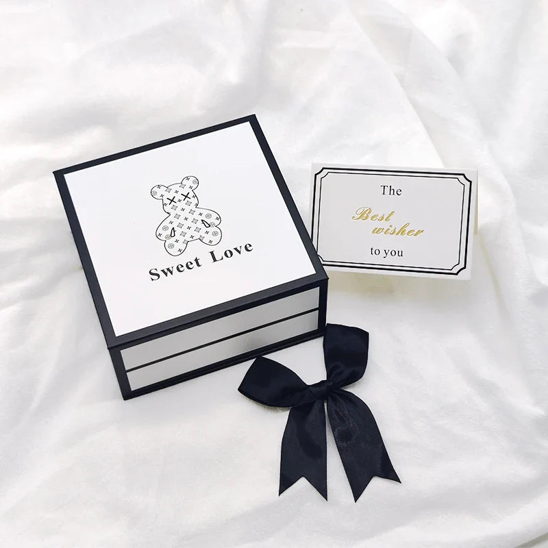 Wholesale Luxury Custom Logo Paper Jewelry Gift Boxes Ribbon Packaging for Rings Earrings Bracelets Sponge Matt Lamination