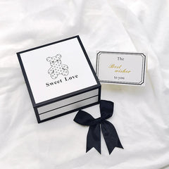 Wholesale Luxury Custom Logo Paper Jewelry Gift Boxes Ribbon Packaging for Rings Earrings Bracelets Sponge Matt Lamination