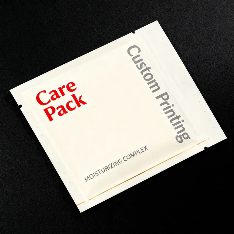 Customized Mini 3 Side Heat Seal Sachet Personal Care Packaging Skincare Facial Pouch With Zipper
