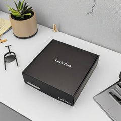 Customized Unique Anti-scratch Film Design Matte Black Shipping Packing Box Corrugated Paper Boxes With Paper Card Insert