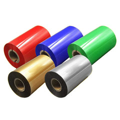 110mm X 300m Red/Blue/Yellow/White/Grey Color Thermal Transfer Barcode Printer Used Wax Resin Ribbon TTR
