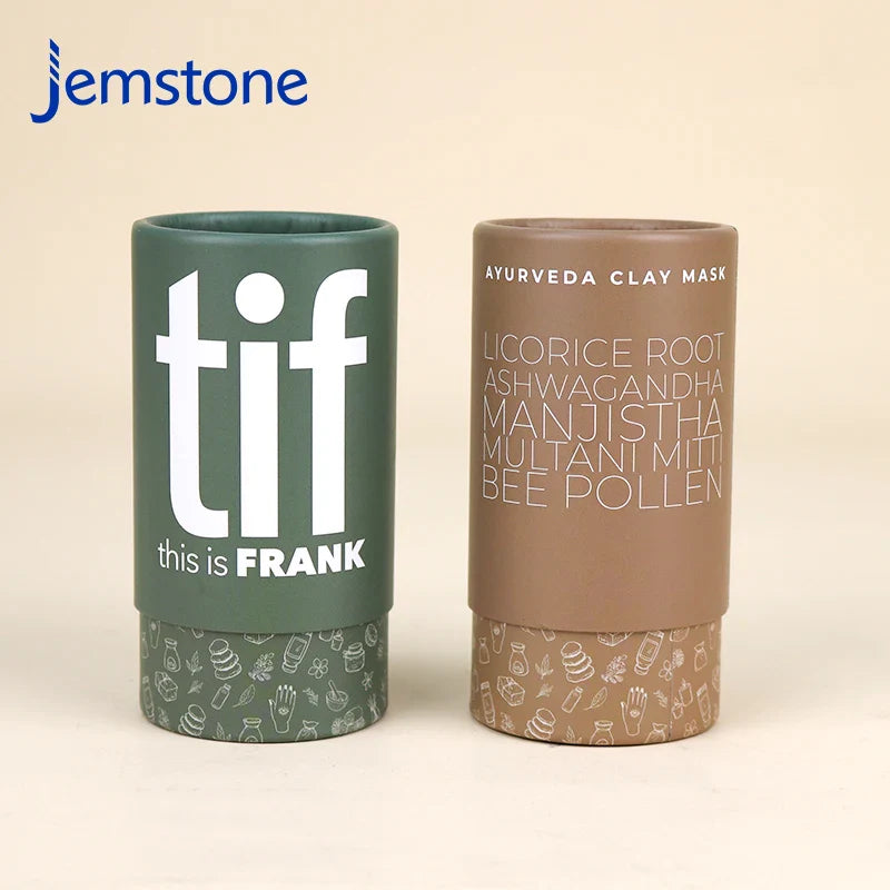 Custom Logo Eco-friendly Kraft Cardboard Cosmetic Perfume Bottle Paper Tube Food Tea Coffee Candle Cylinder Box Packaging
