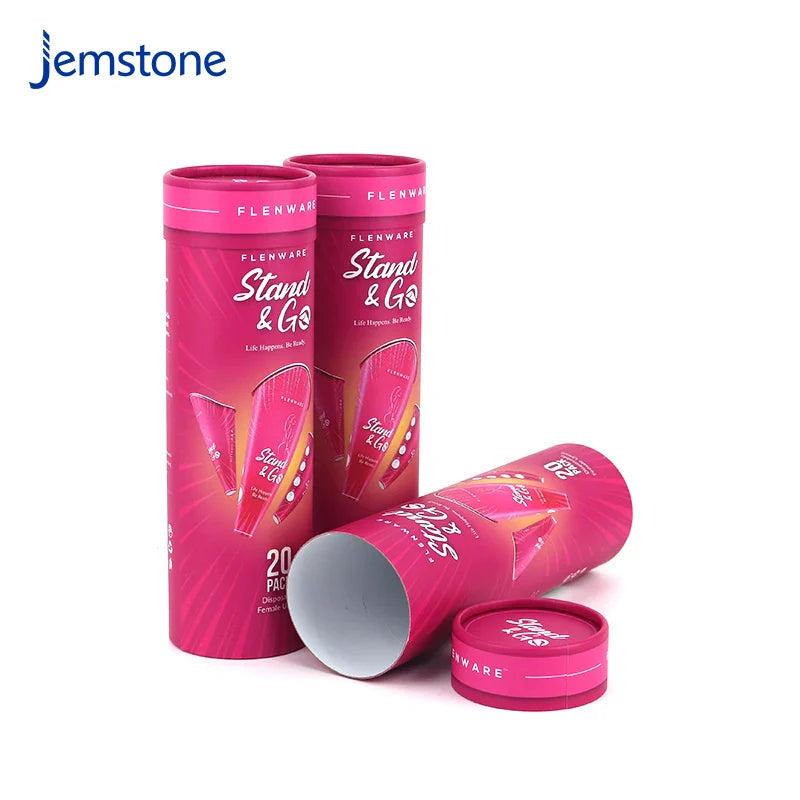 Custom Eco-Friendly Kraft Disposable Female Urinal Cardboard Cylinder Box Factory-Designed Packaging Paper Tube