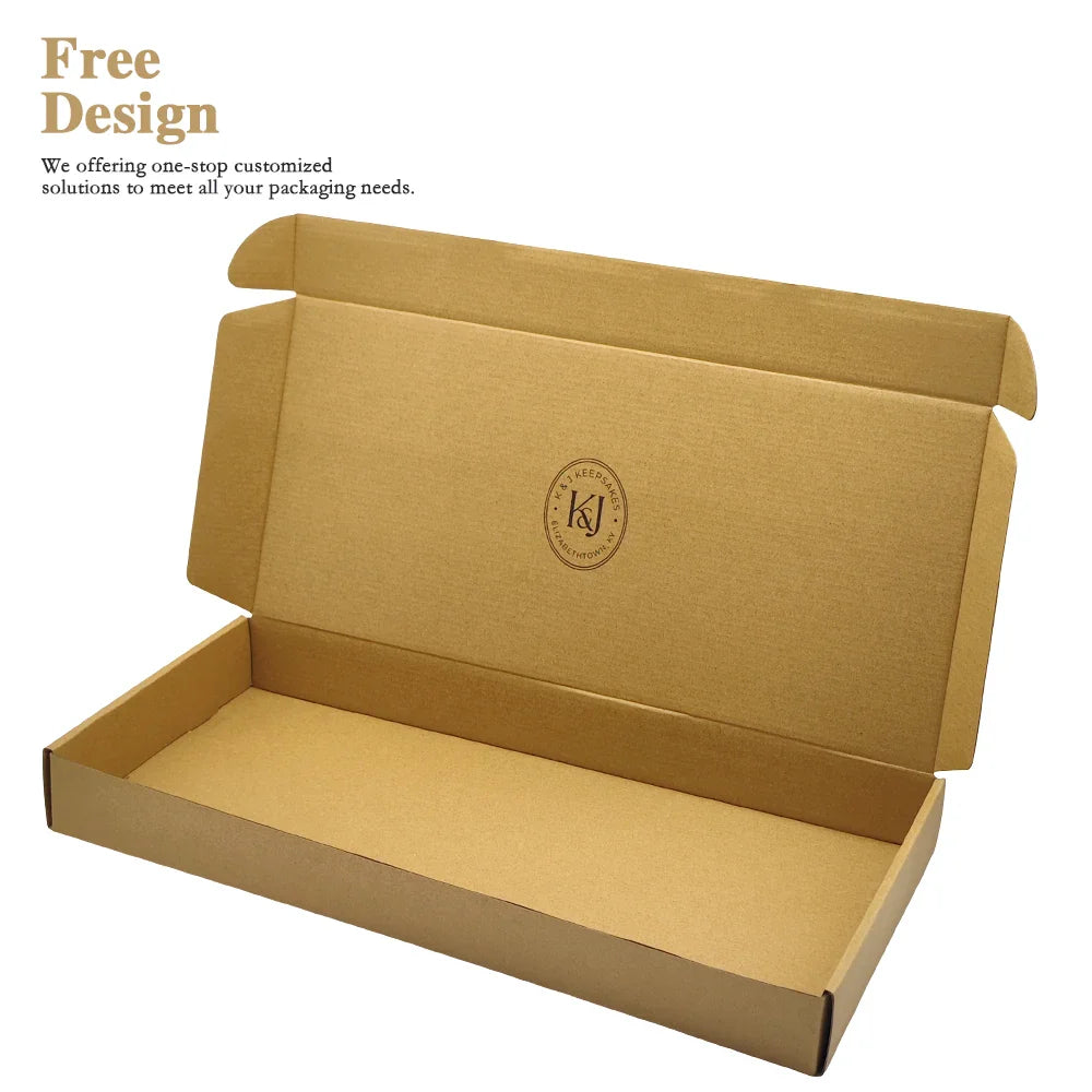 Custom logo Large Corrugated Mailer Cardboard Kraft Paper Box Luxury Book Packaging Box for Beauty Products