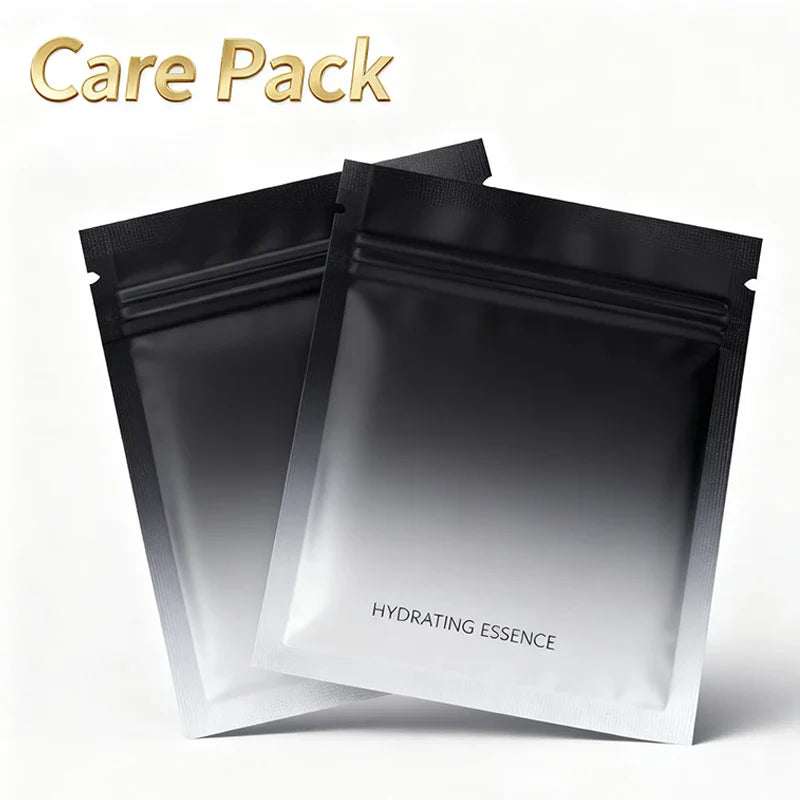 Customized Mini 3 Side Heat Seal Sachet Personal Care Packaging Skincare Facial Pouch With Zipper