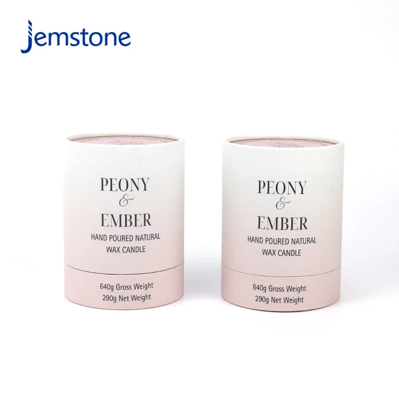 Custom Eco-Friendly Luxury Kraft Craft Candle Cans Cardboard Cylinder Packaging Round Paper Tube Packaging Boxes for Candle