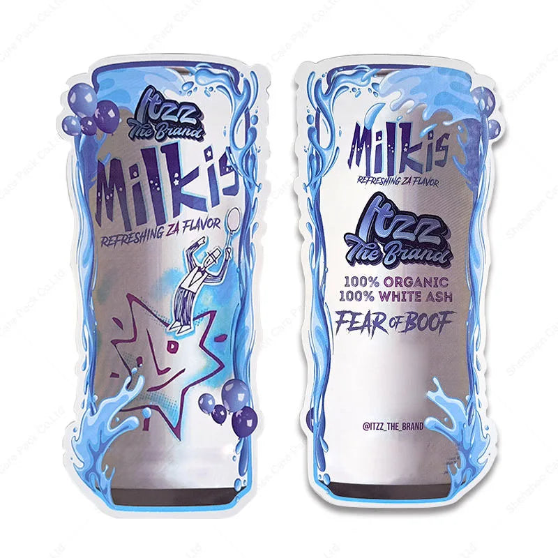 Custom 3.5g Holographic Candy Mylar Plastic Bag Pouch Die Cut Shaped Logo Gravure Printing Special Smell Proof Irregular Surface