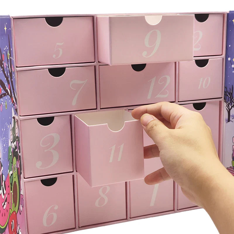 Customized Cardboard Calendar Countdown 24 Pcs Gifts Calendar Box Christmas Advent Calendar Custom Packaging Box With logo