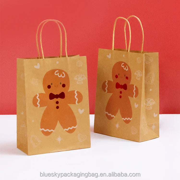 Eco-Friendly Uncoated Kraft Paper Bag - 100% Biodegradable Shopping Bag Without Plastic Liner