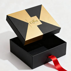 High-grade Rigid Gift Elegant Cardboard Reusable Necklace Lid and Based With Neck Handmade Boxes