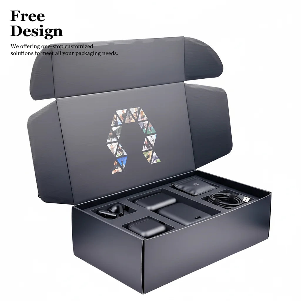 Custom Folding Apparel Box Corrugated Mailer Kraft Paper Box Packaging Express Shipping Box for Clothes T-Shirt