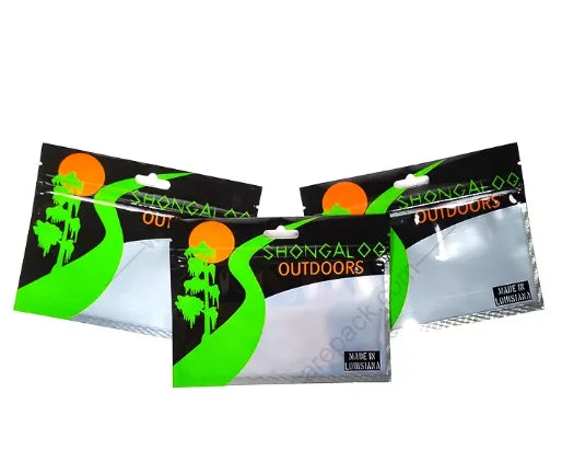 Resealable Zipper Hanger Hole Fish Lure Bag Packaging Pouch 8''x4'' Customized Soft Plastic Bait Bags for Fishing