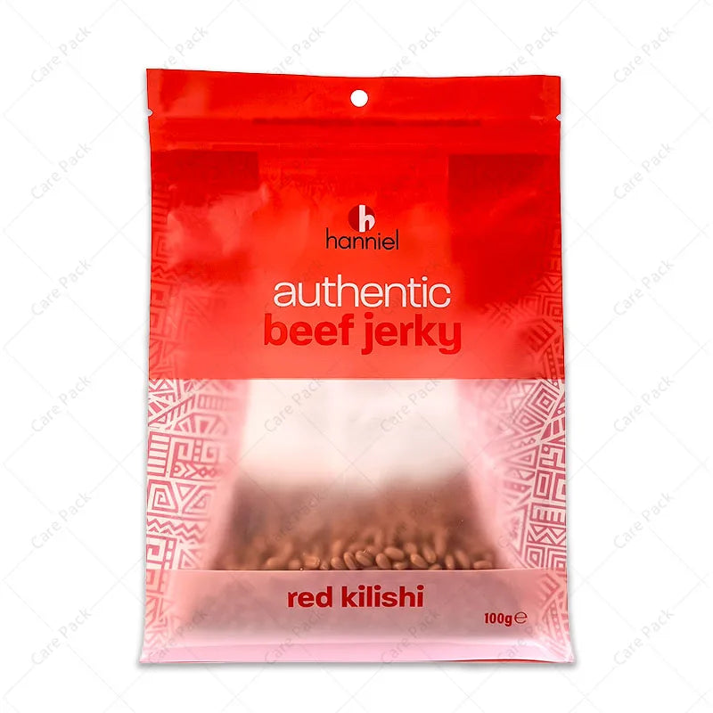 Custom Coffee Bean Snack Beef Jerky Chip Cookies Pet Food Eight Side sealed  Flat Bottom Bag Pouch With Zipper and clear Window