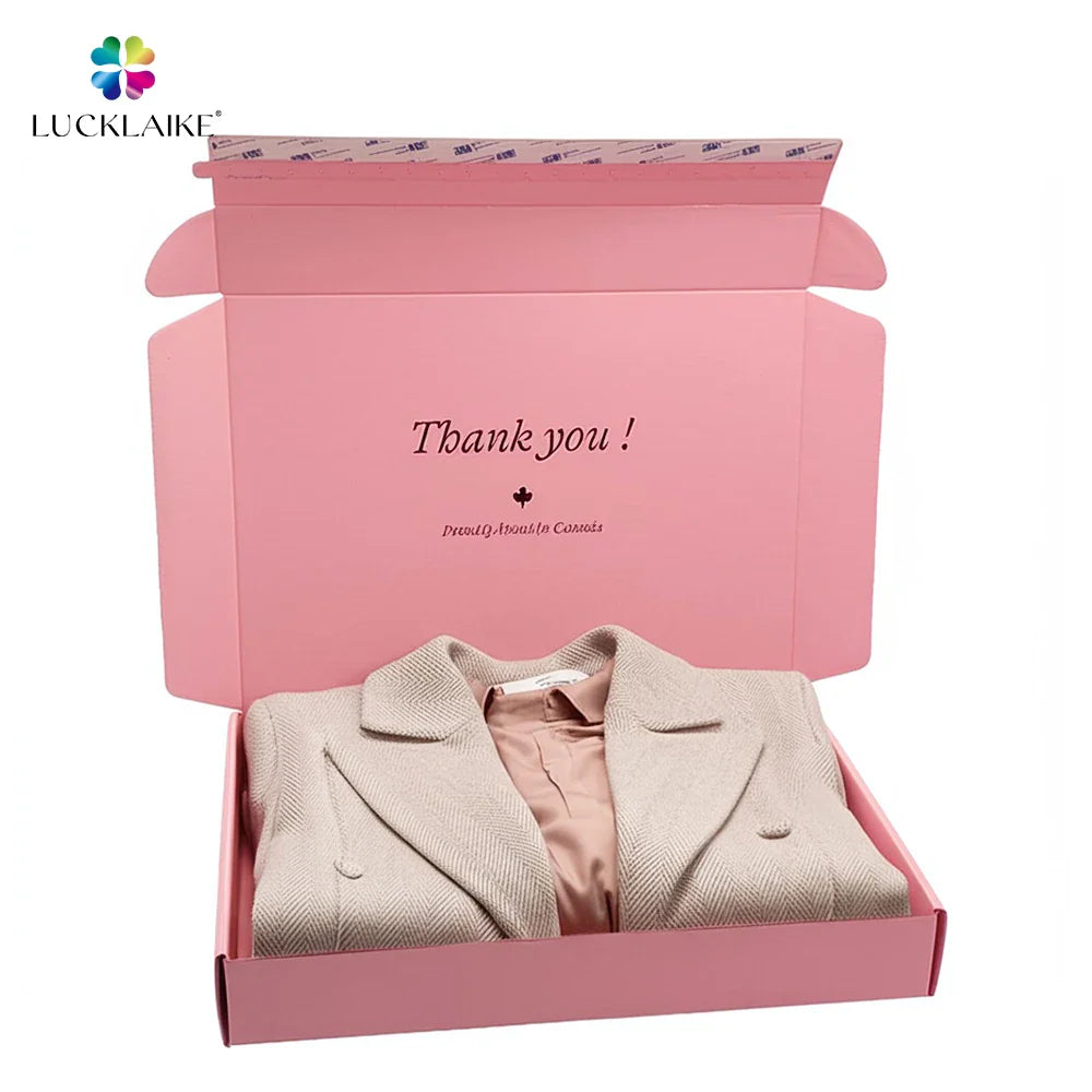 Custom Print Ecommerce Corrugated Paper Boxes Recycled Cardboard Zipper Tear Strip Mailer Packaging Shipping Box Custom Logo