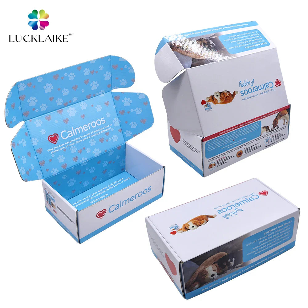 Custom Printed E-Commerce Packaging Box Corrugated Cardboard Papierkarton Mailer Black Post Cajas Shipping Box