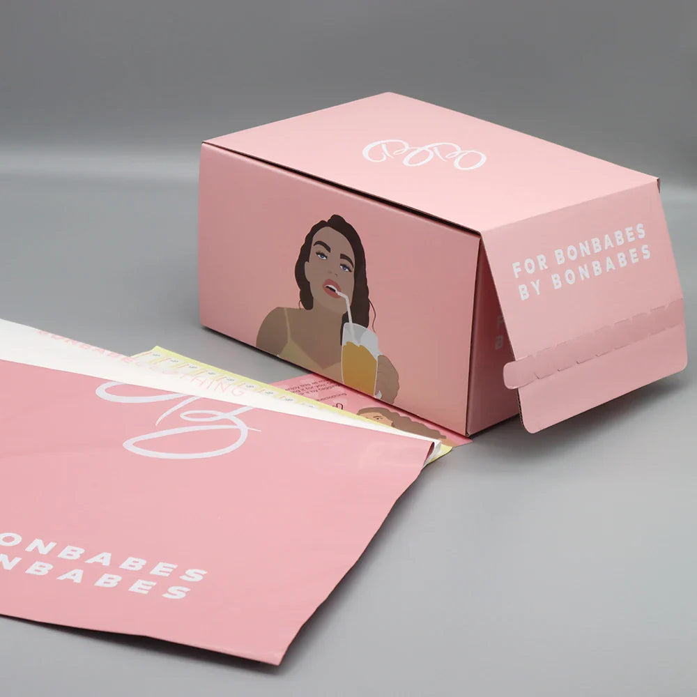 Custom Print Zipper Peel Off Self Seal Corrugated Shipping Packaging Craft Tear Strip Paper Box Customized With Your Own Logo