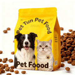 Plastic Aluminum Foil Animal Feed Flat Bottom Dry Pet Treat Cat Litter Recyclable Food Mylar Packaging Bags