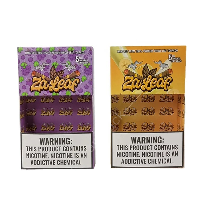 Custom Natural Fruit Flavor Blunt Wrap Joint Wrap  Packaging Bag and Display Box Cigar Packaging