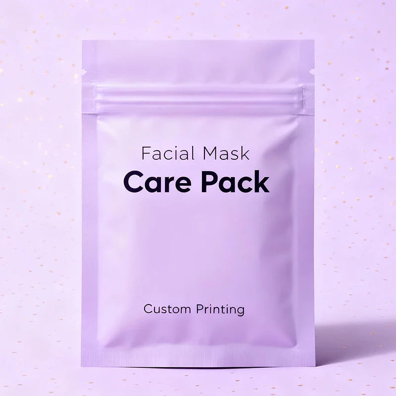 Wholesale Face Mask 3 Side Seal Pouch Cosmetic Masking Reusable Plastic Sachet Pack for Household