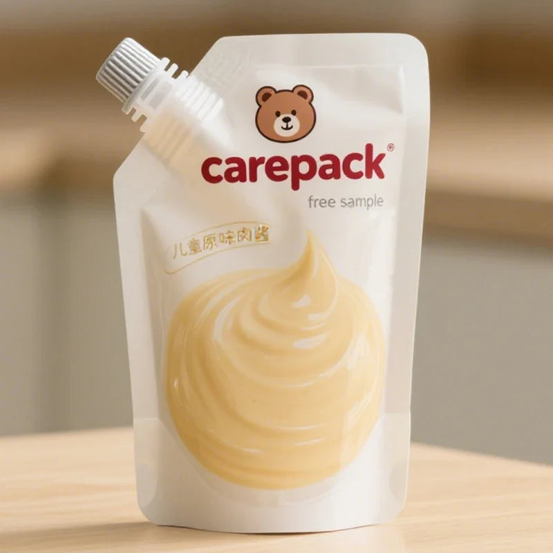 Wholesale Stand up Pouch for Ketchup Peanut Butter Sauce Tomato Paste Sauce Reusable Spout Pouches With Spout