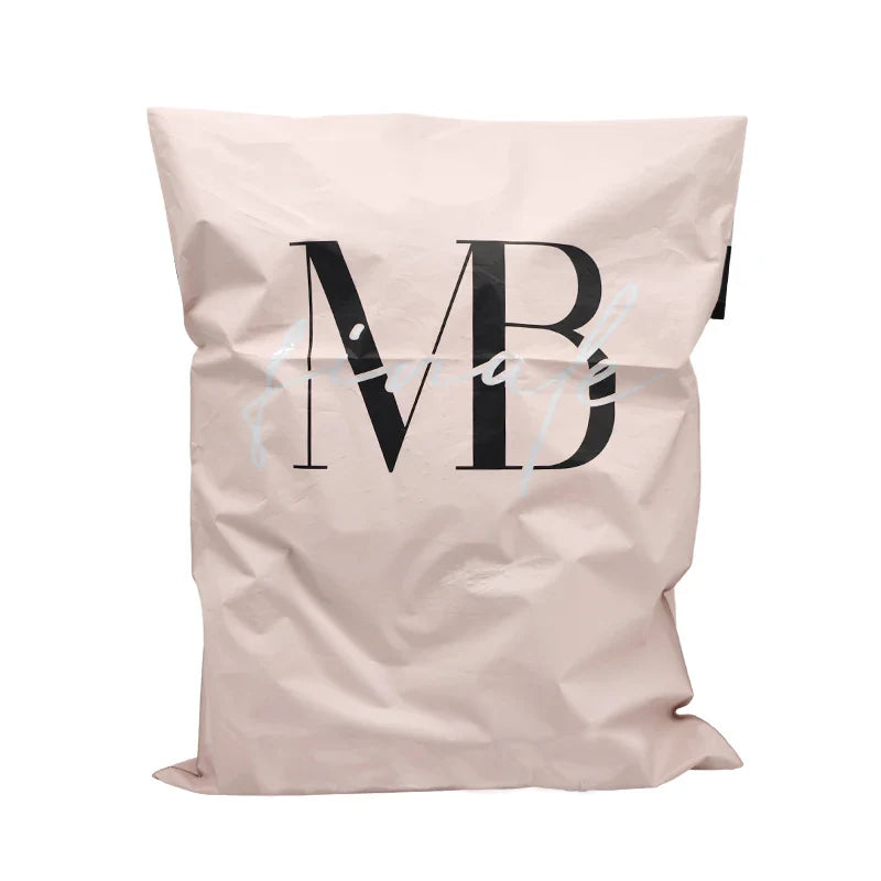 Factory Wholesale White Pink Poly Mailers Custom Waterproof Self Adhesive Bio Mailing Shipping Bag for Clothing Packing