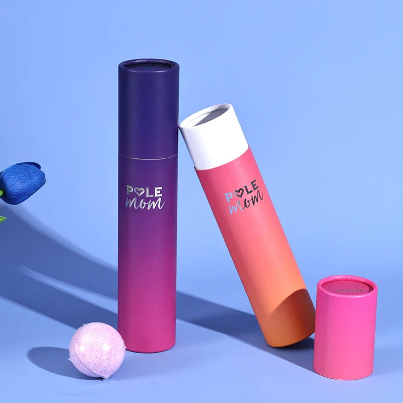 Custom Product Black Round Silver Foil Kraft Push up Cardboard Tube Luxury Twist up Perfume Paper Tube Packaging