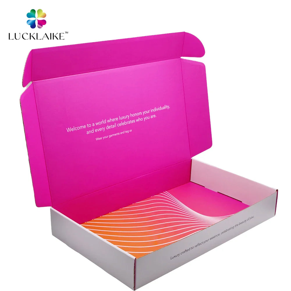 Wholesale Corrugated Packaging Shipping Boxes Custom logo Reusable Self Sealing Mailer Paper Cardboard Box with Tear Strip