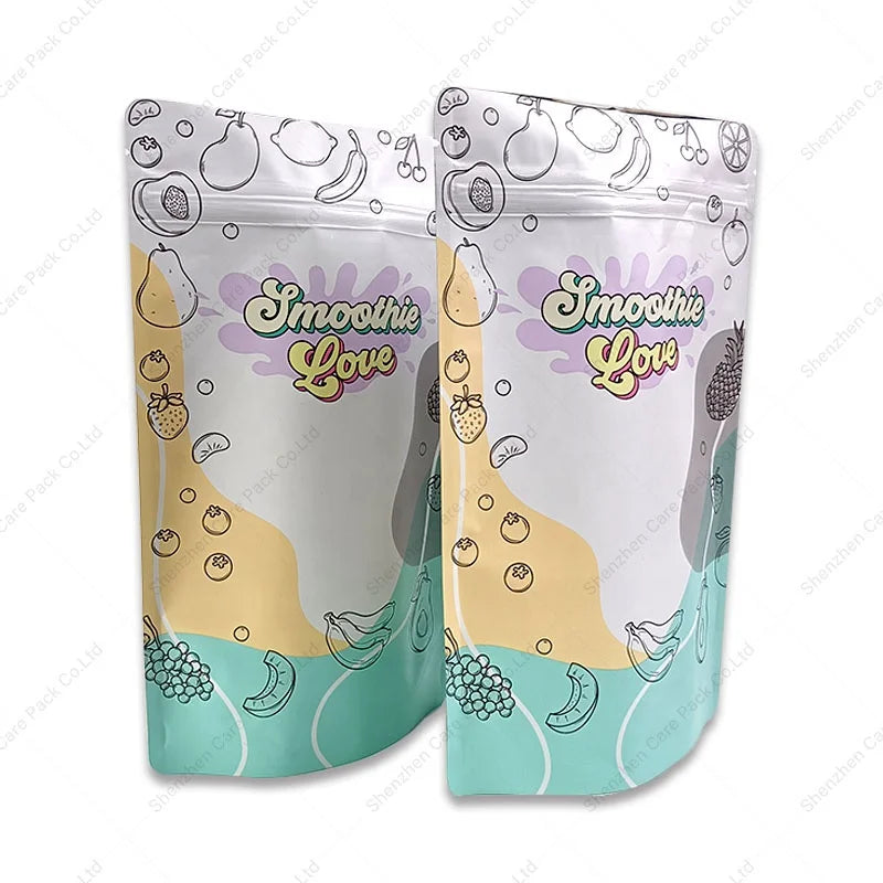 Mylar Bag Nuts Bags Stand up Pouch With Zipper Composable Foil Pouches Reusable Doypack for Snack