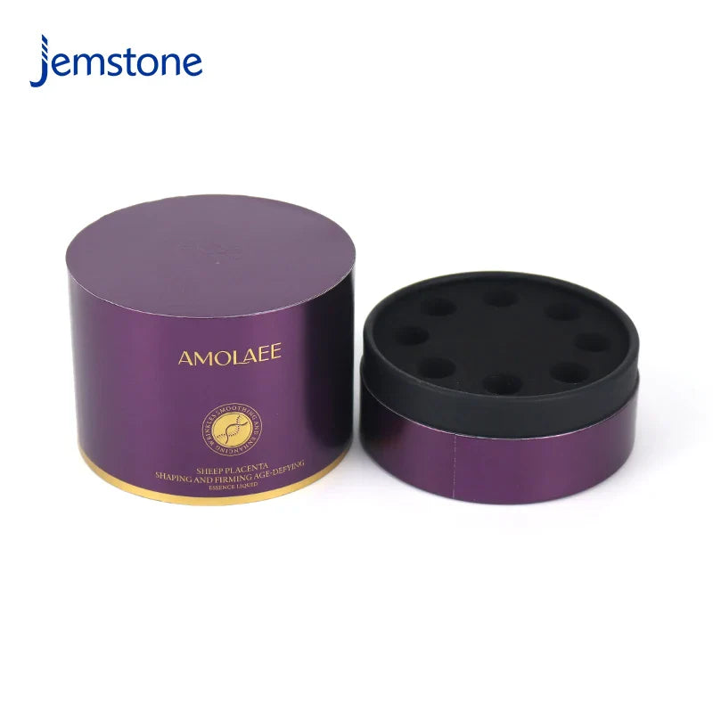 Factory Custom Luxury Kraft Cardboard Cosmetic Box Paper Tube Skincare Essential Oil Perfume Bottle Cylinder Packaging