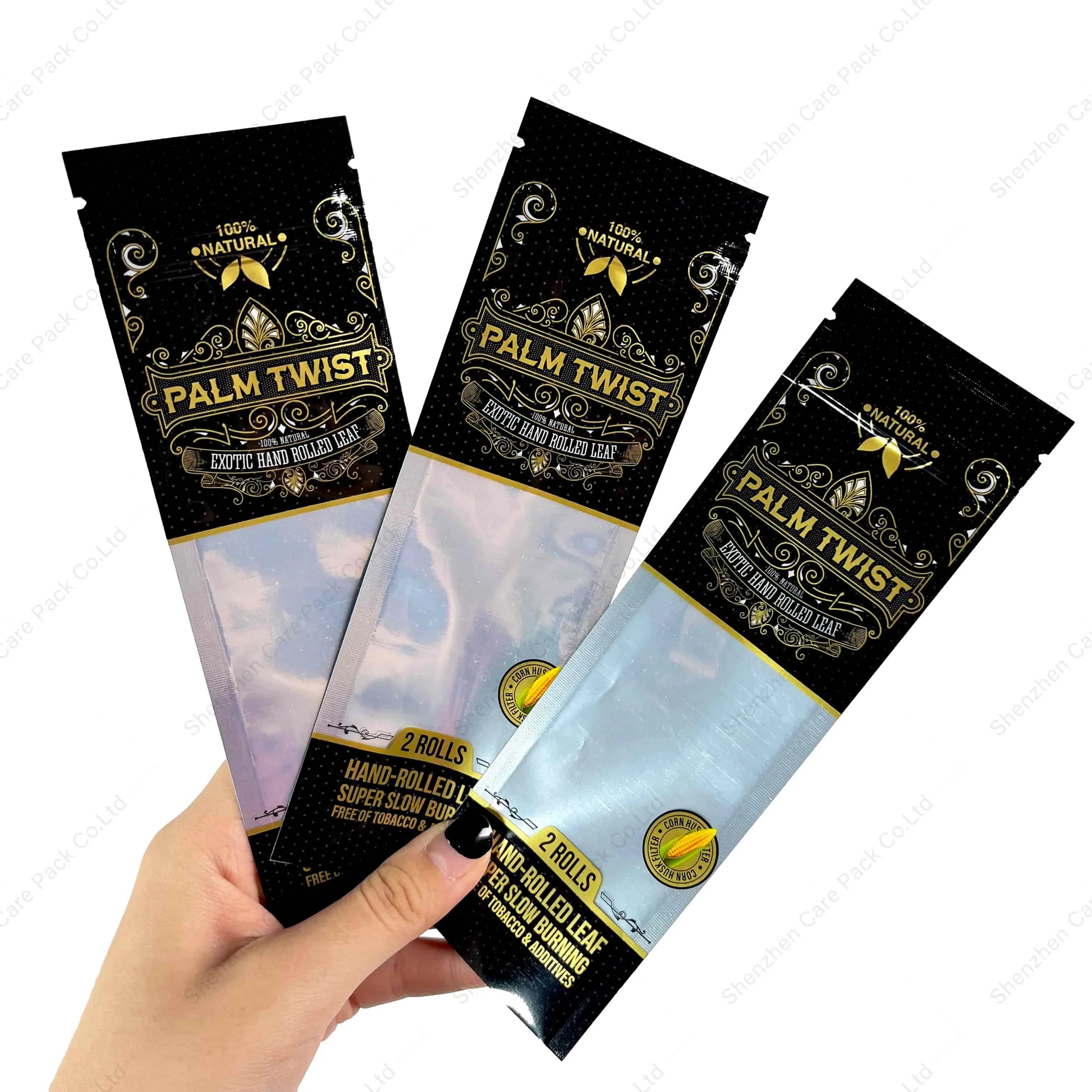 1g Cigar Tobacco Roll Packaging Laminated Die Cut  Portable Cigars Edible Heat Seal Mylar Three Side Seal Bags