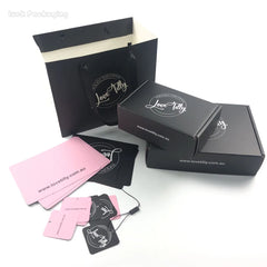 TEST  Wholesale High Quality Custom Size Corrugated Cardboard Box Black and Pink Cosmetic Set Postal Mailing Box for Cosmetic