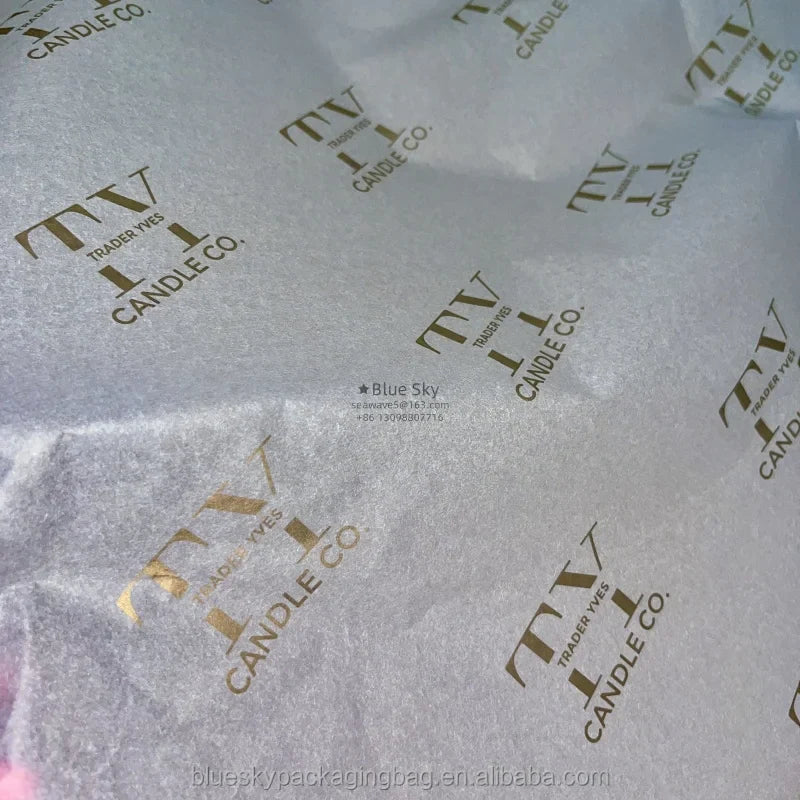 Custom Printed Colorful Paper Wrapping Paper for Product Packaging, CMYK/Pantone Matching 100-500gsm, MOQ 500 Sheets