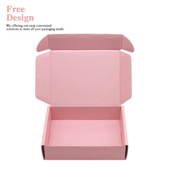 Customized Luxury Personalized Matte Pink Shipping Mailing Parcel Package Paper Lash Packaging Boxes for Clothing