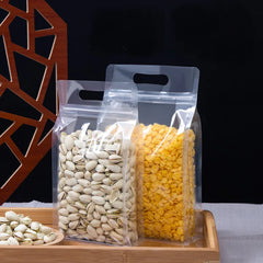 Transparent Clear Block Box Ziplock Food Packaging Bags 8 Side Seal Plastic Poly Moisture-Proof for Pet Food