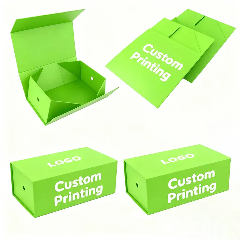 Magnet Paper Box Hard Rigid Clothes Package High End Gift Emballage Collapsible Folding Foldable Boxes With Magnetic Lid