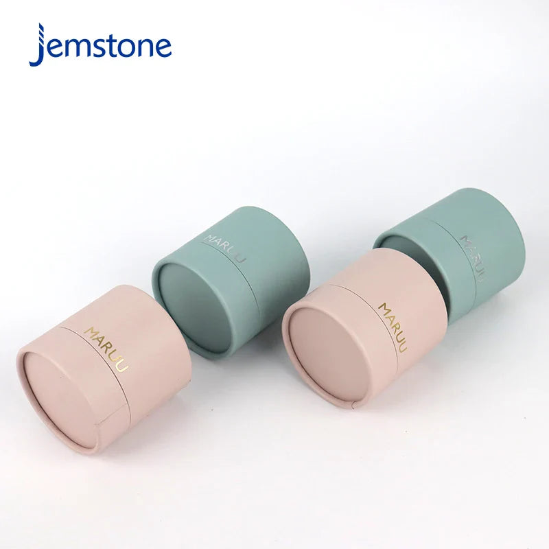 Wholesale Custom Printed logo Luxury Kraft Simple High-end Tea Coffee Perfume Paper Tubes Candle Round Cardboard Tube Packaging