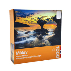 Wholesale Custom Printed Thick Board Kids Educational Adult 1000 Piece Ocean Sunset Maloy Norway Paper Jigsaw Puzzles