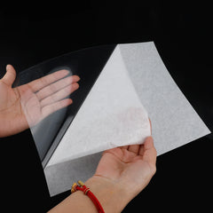 Wholesale Inkjet Printable 8.5x11 A4 Adhesive Japanese Washi Paper Sticker Sheets With Plastic Clear Backing for Inkjet Printer