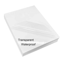 Premium Inkjet Printable Full Color Printing A4 Clear Transparent Vinyl Photo Sticker Paper Sheet for Inkjet Printer