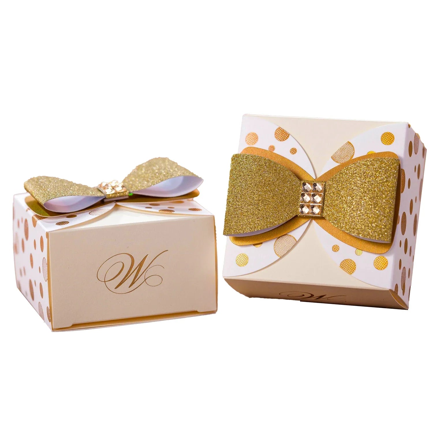 Gold Silver Luxury Birthday Party Wedding Favor Packaging Glitter Paper Gift Box Bag Sweet Candy Boxes With Ribbon Kid Guests