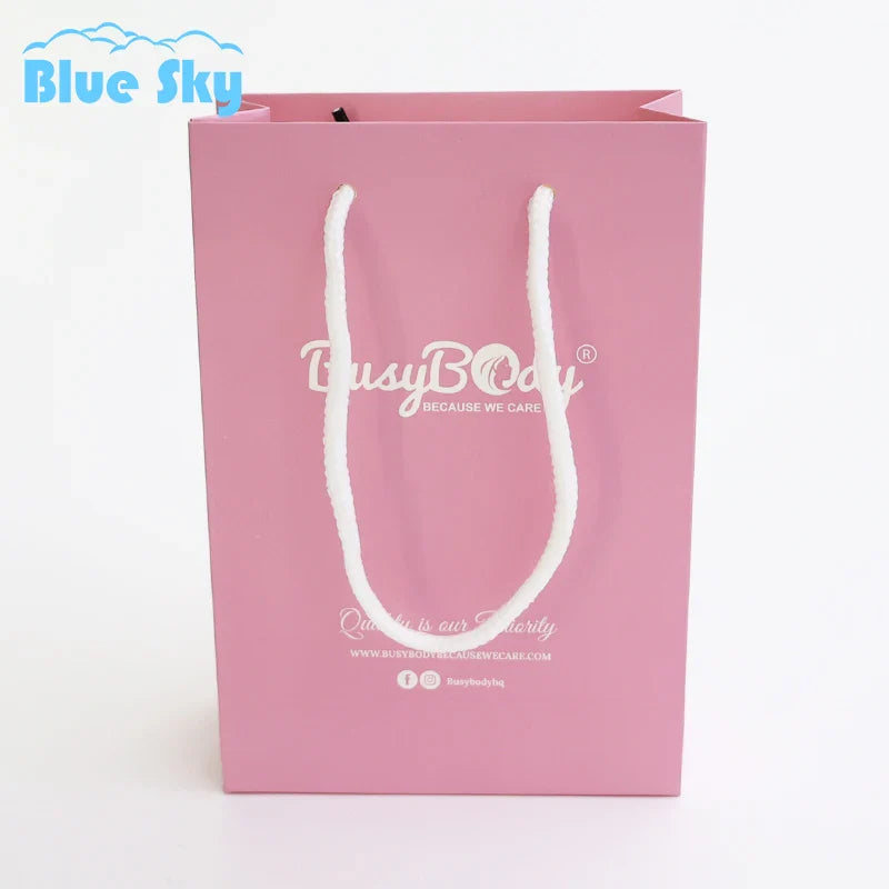 Bulk Large Paper Shopping Bags White Kraft Paper Tote Bags with Handle and Own logo Paper Bags for Supermarket Use Paper Bag